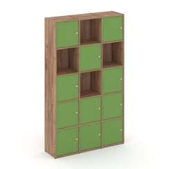 Locker plus Комплект №9 LK.K-009 Дуб Табак/Зеленый 1188*350*1983