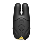 Черные виброзажимы на соски с пультом ДУ и управлением через приложение Zalo Nave Vibrating Nipple Clamps Obsidian Black