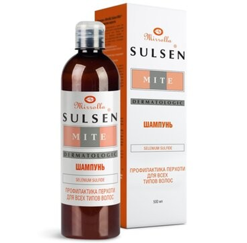 Mirrolla Сульсен Мите шампунь от перхоти 1% 500 мл