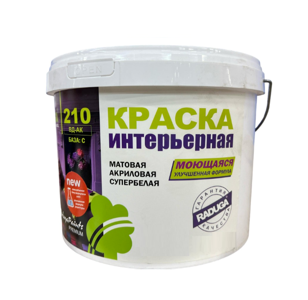 КРАСКА МОЮЩАЯСЯ РАДУГА-210 АКРИЛОВАЯ С 5КГ