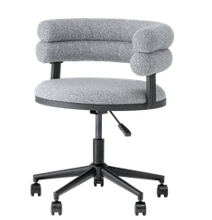 Стул офисный Castor, серое букле, чёрные ножки