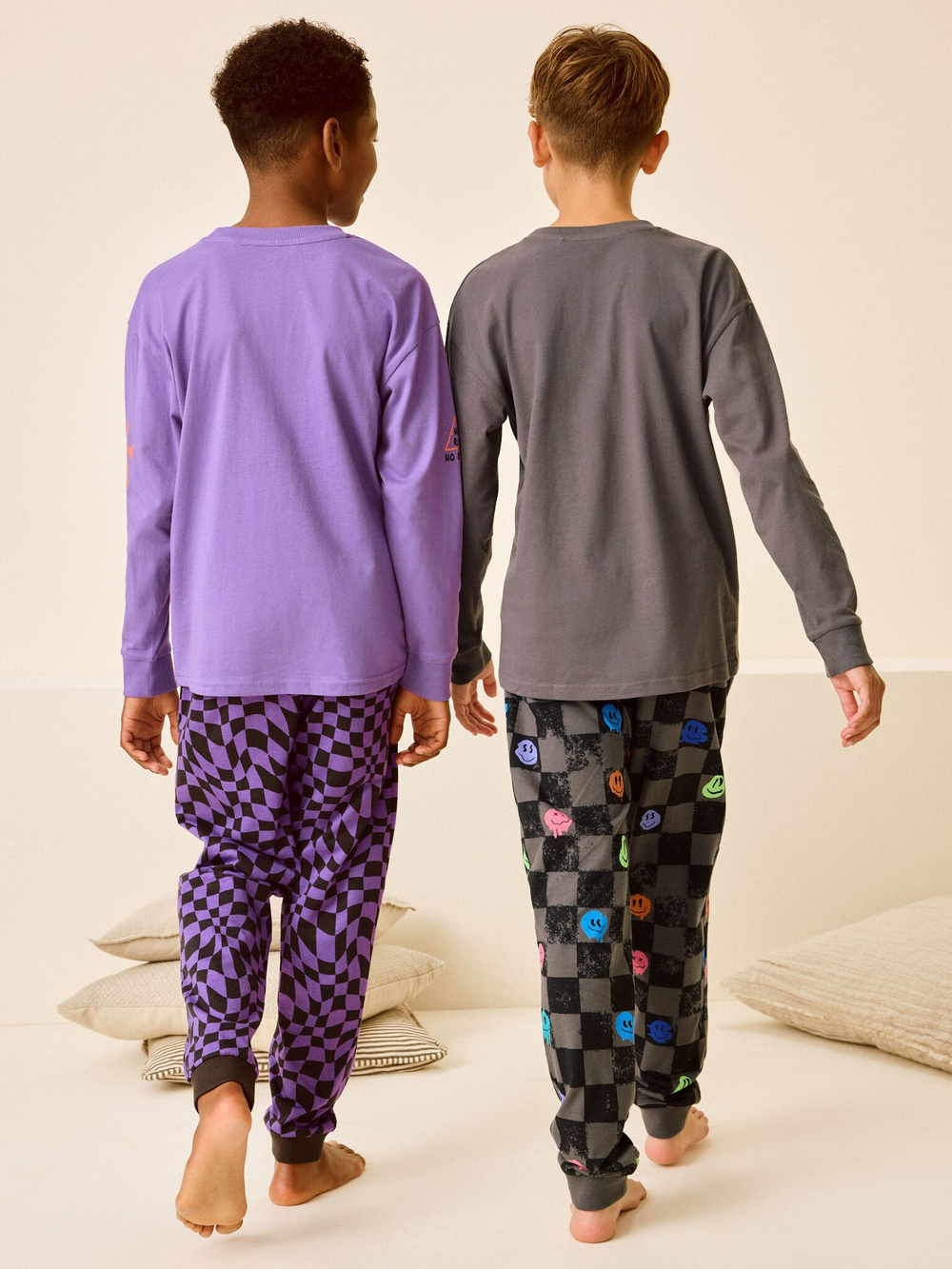 Пижама для мальчика Next B82-968, 2 шт., Серый, Фиолетовый