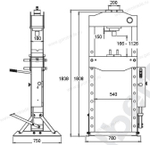 Пресс 30 т с ручным и ножным приводом Trommelberg SD200830