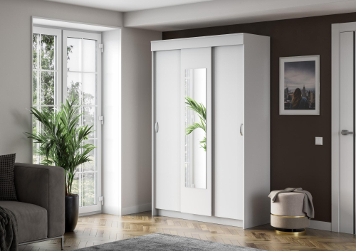 шкаф-купе Бассо Белый / Белый