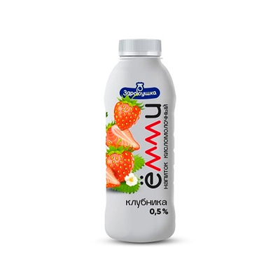 Йогурт питьевой "Емми" Клубника МДЖ 0,5% 430 г, "Здравушка-Милк", Беларусь