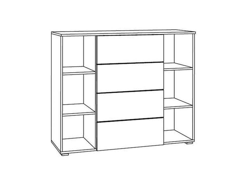 Остин Комод 16.221 Серый графит/Дуб Вотан