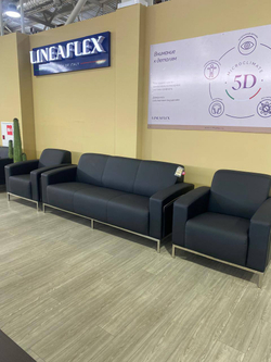 Комплект диван+2 кресла 9949 3+1+1 black pu