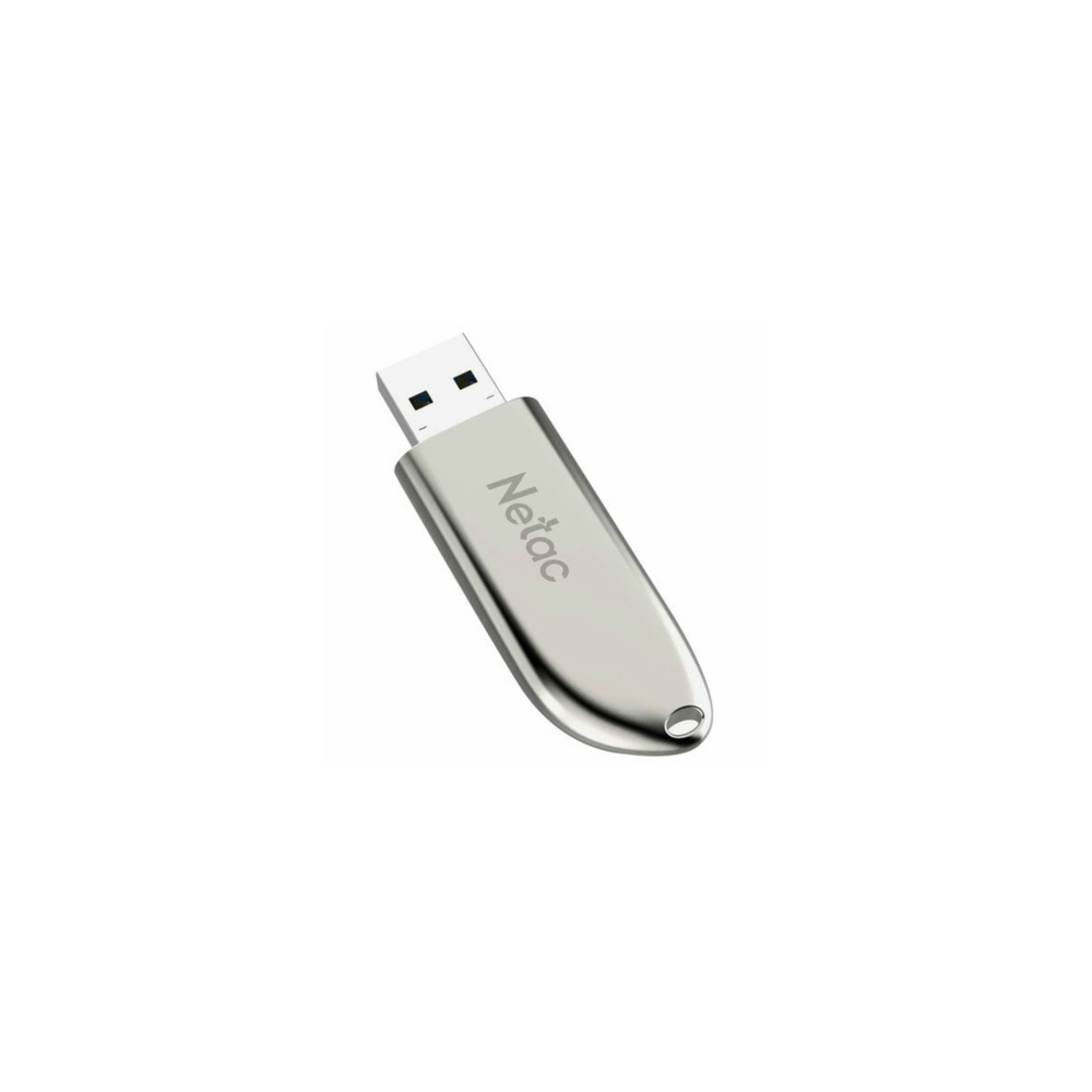 Флеш-драйв 64ГБ NETAC U352, USB 2.0, металлический корпус, серебристый