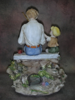 Статуэтка. Фарфор. Рыбаки. Capodimonte. Италия