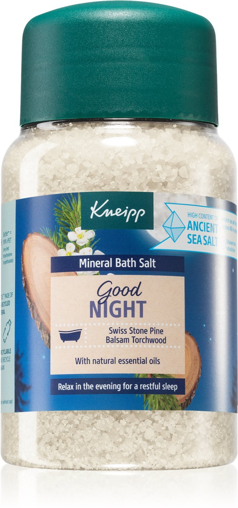 Kneipp Good Night - соль для ванны /  Swiss Stone Pine & Balsam Torchwood 500  g  / GTIN 4008233165196