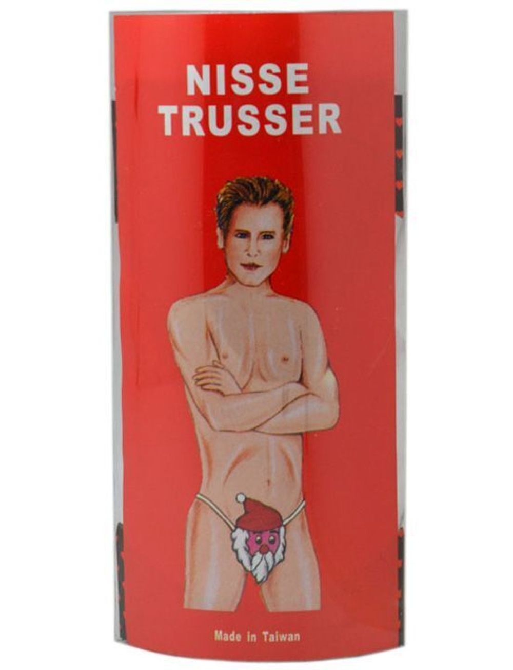 Игривые мужские трусы «Санта Клаус» (Размер: S-M-L) (Цвет: белый с красным)