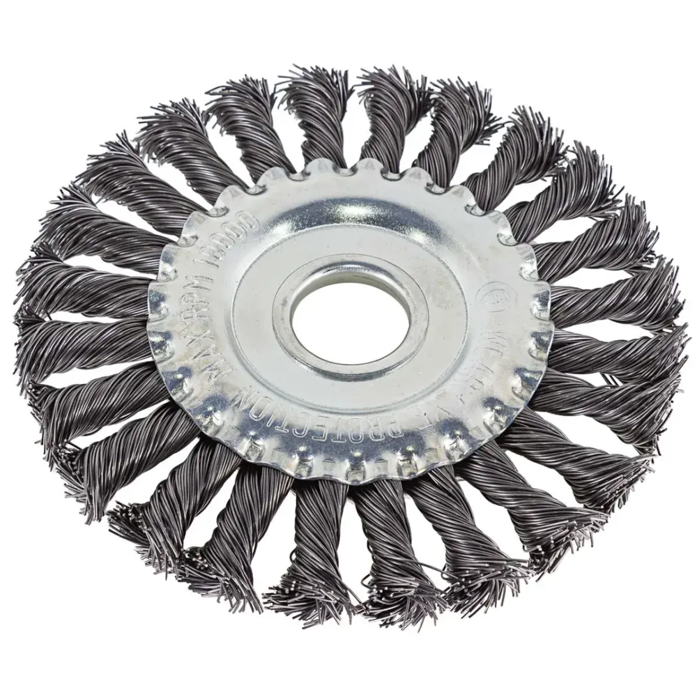 Кордщетка дисковая стальная витая для УШМ 125мм, в блистере RockForce##Rock FORCE RF-BWF105