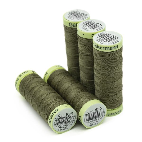 Нитки отделочные Gutermann Top Stitch 30 (30 метров), 5 кат. | 825 золотисто-оливковый
