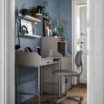 Шкаф - HAUGA IKEA/ХАУГА ИКЕА, 46х70х116 см, серый