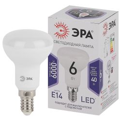 Лампа светодиодная ЭРА STD LED R50-6W-860-E14 Е14 / Е14 6Вт рефлектор холодный дневной свет | Лампы cветодиодные Рефлектор (R )