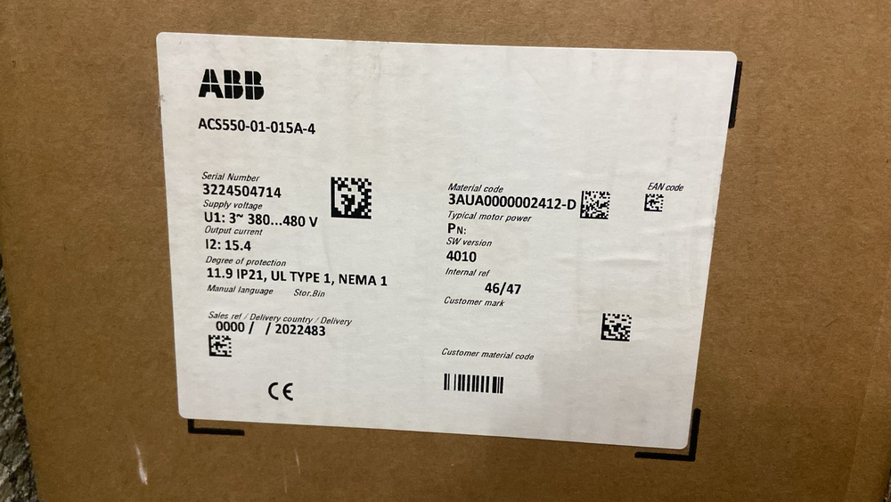 Частотный преобразователь ABB ACS550-01-015A-4