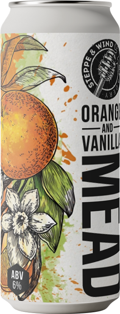 Медовуха Степь и Ветер Орандж Энд Ванилла Мид / Mead Steppe &amp; Wind Orange And Vanilla 0.45 - банка