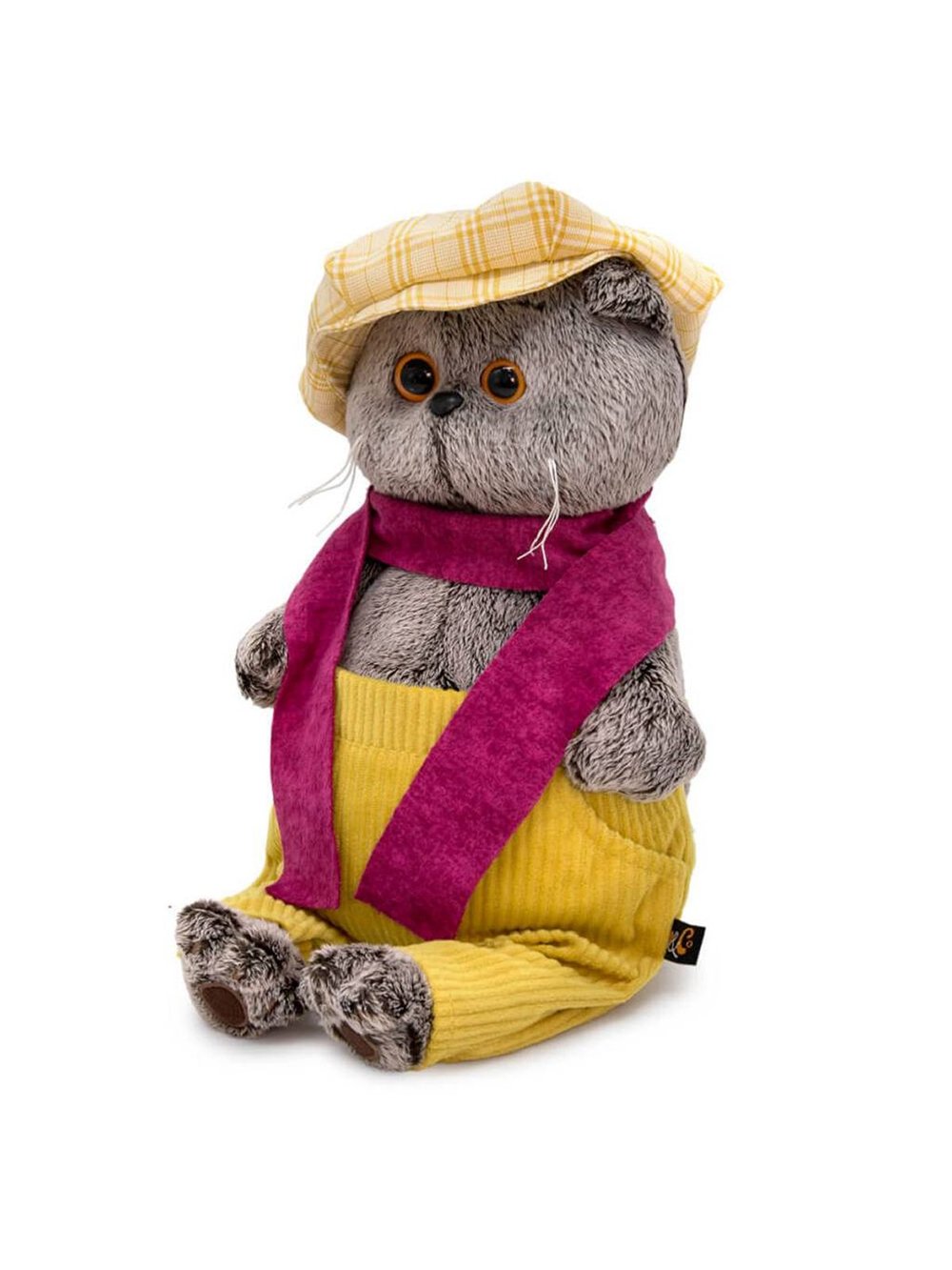 Мягкая игрушка Басик в кепке и шарфе 22 см
