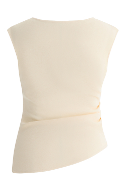 Топ из ацетата с драпировкой