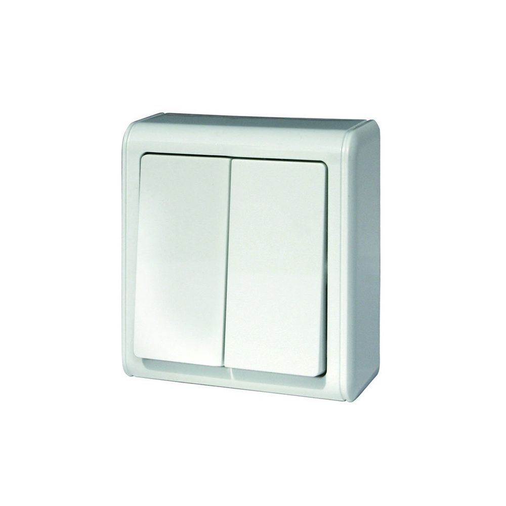 Выключатель 2-кл Profitec Веста Эко о/п  белый Е060101 023