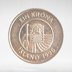 Iceland, 1 Króna, 1996, VF