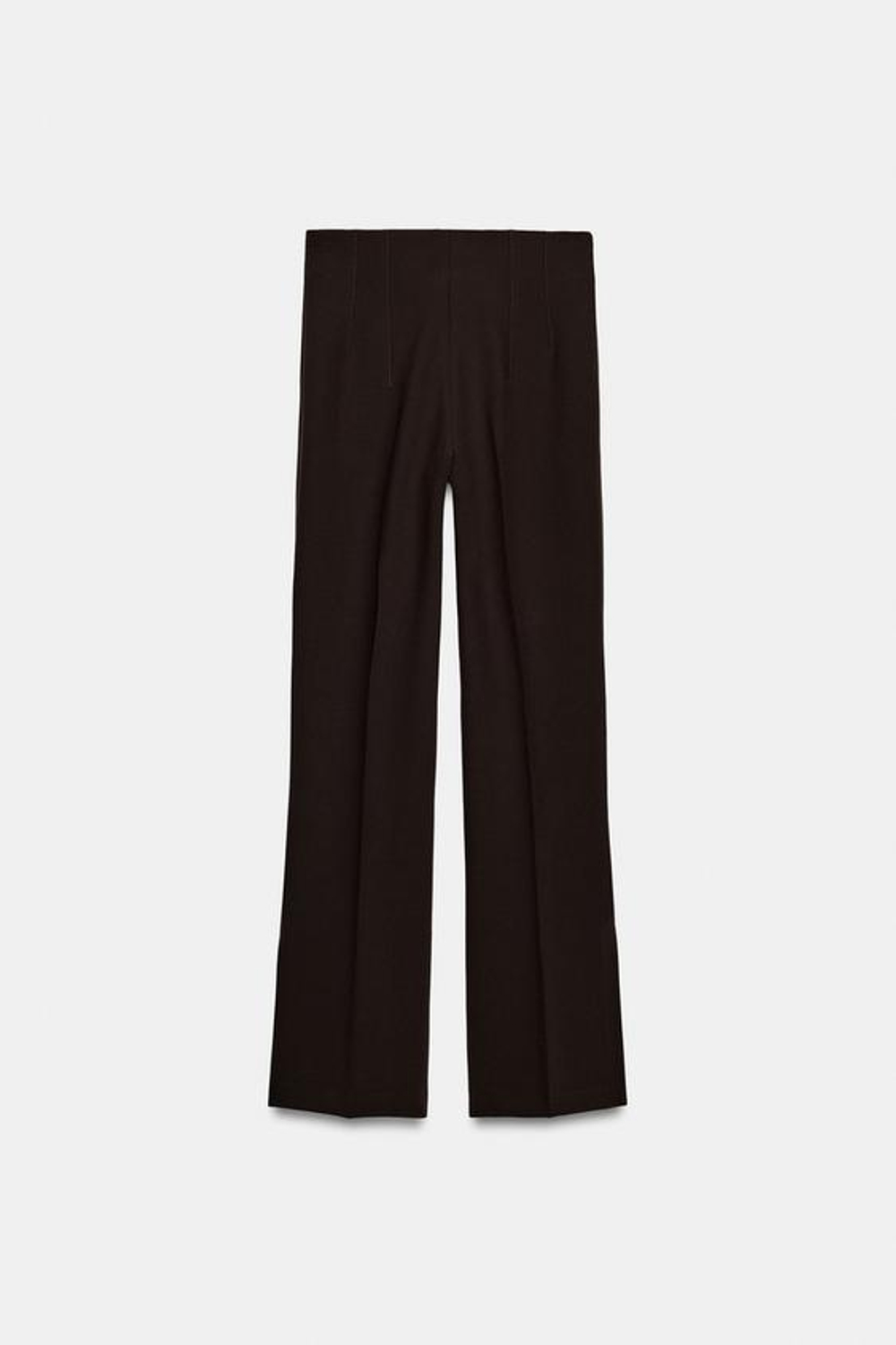 ZARA БРЮКИ FLARE С РАЗРЕЗАМИ ZW COLLECTION, КОРИЧНЕВЫЙ