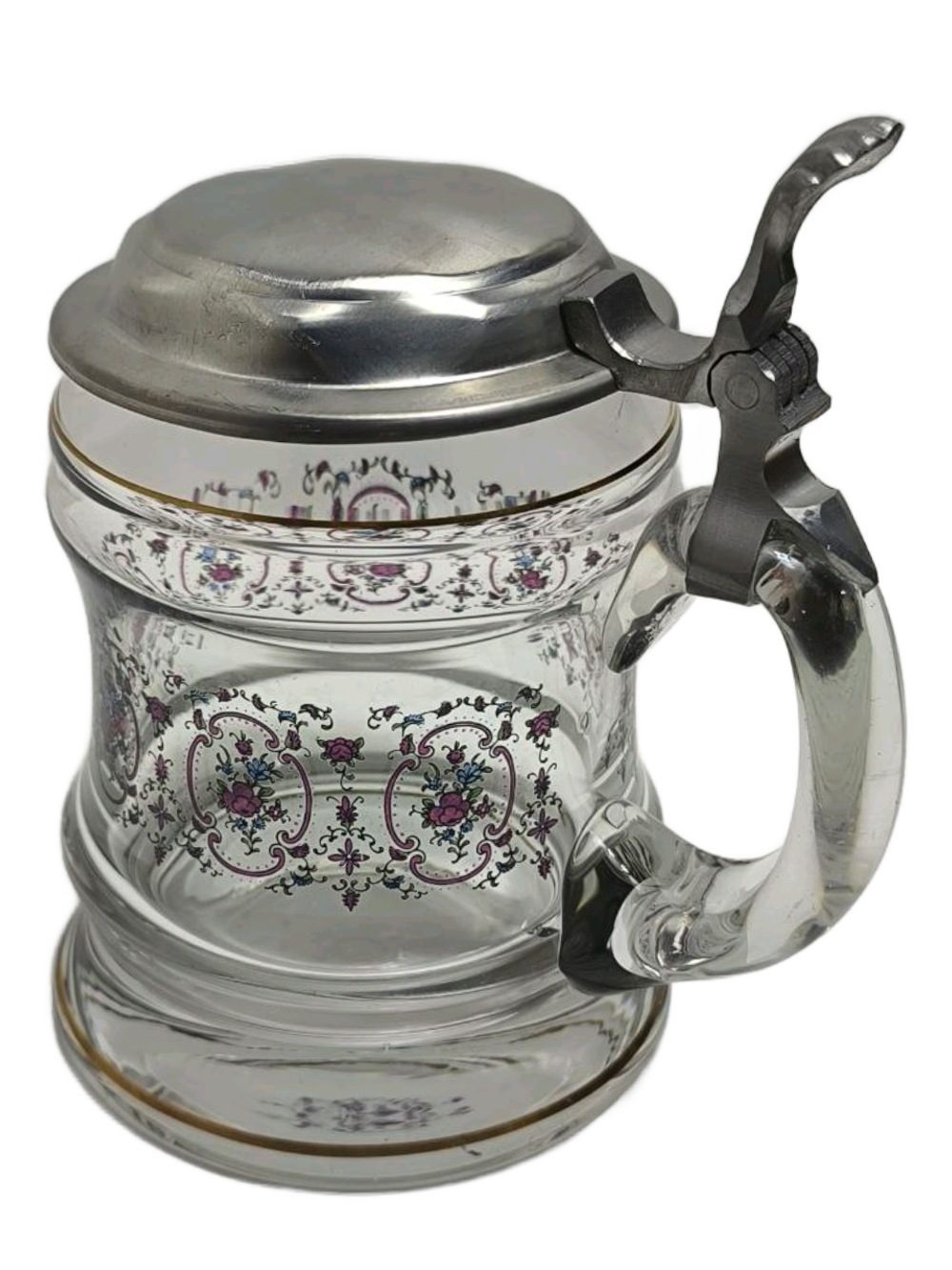Кружка пивная (стекло с оловянной крышкой), Германия