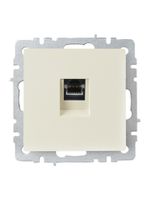 BRITE Розетка компьютерная RJ45 кат.6 РК11-БрКр бежевый IEK