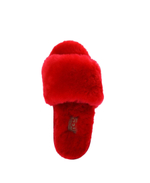 FLUFF SLIDE SLIPPER-red