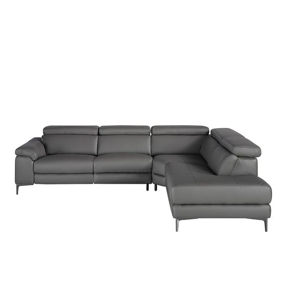 Угловой диван с реклайнером Angel Cerda 5320-R, серая кожа