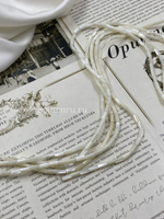 Нить из натурального белого перламутра 3х7 мм