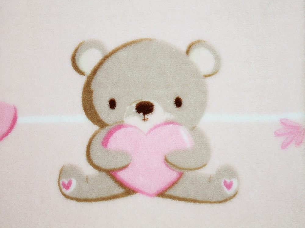 Мишка с сердцем Плед велсофт  100*140