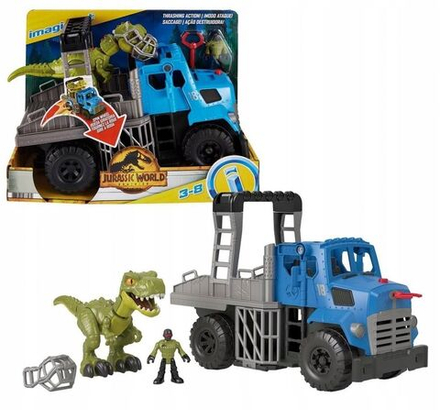 Игровой набор Imaginext Jurassic World - Фигурка динозавра Мир Юрского периода 3 и Автомобиль-транспортер GVV50