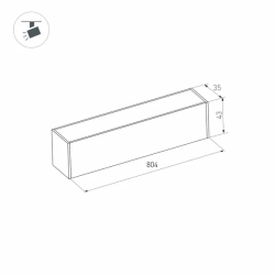 Светильник MAG-FLAT-45-L805-24W Day4000 (BK, 100 deg, 24V) (Arlight, IP20 Металл, 5 лет) 026959