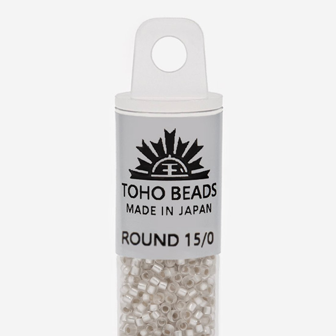 Японский бисер TOHO Round 15/0 (№21F), с внутренним серебрением, прозрачный матовый
