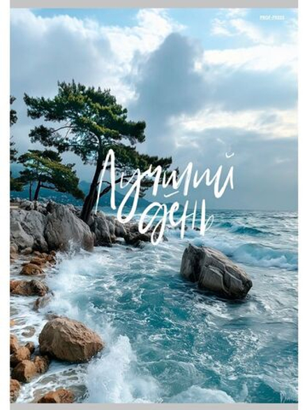 Тетрадь А4  48л кл. скоба Проф-Пресс "Лучший день - 2" (203*273мм)