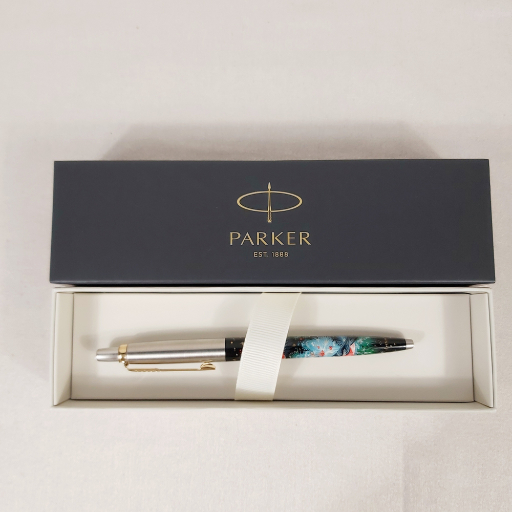 Ручка Parker "Снегири" с ручной росписью Палех