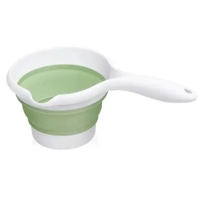 Ковш Flexy 1,2 л складной, белый/светло-зеленый