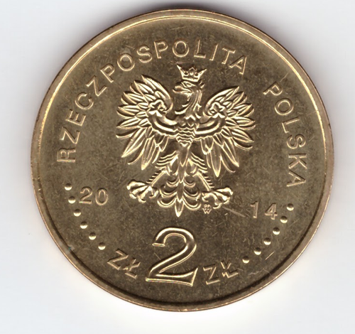2 злотых Карский Ян 2014 год, Польша.