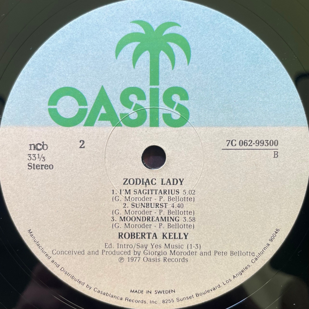 Roberta Kelly ‎– Zodiac Lady (Швеция 1977г.)