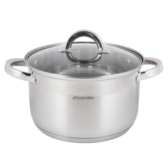 Набор кастрюль 6 предметов Kamille KM-5630S (4,5 л; 5,8 л; 7,8 л) из нержавеющей стали