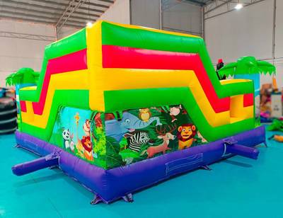 Коммерческий надувной батут "Сафари-джунгли ЭКСТРА", 5*5*2,5 м