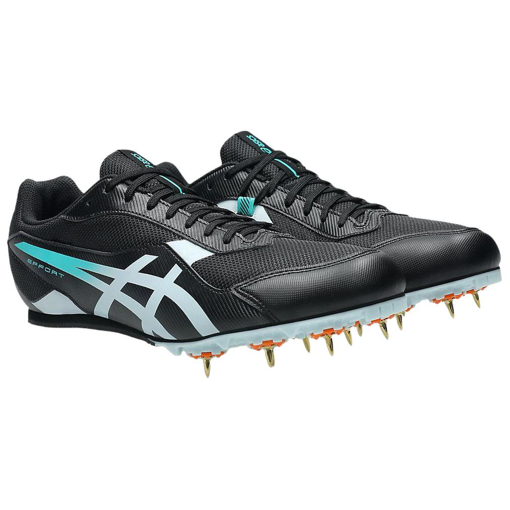 ASICS Black Blue Track And Field Shoes Unisex
