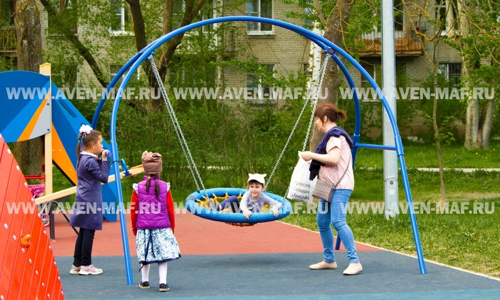 Качели маятниковые К-30м с цепным подвесом Гнездо