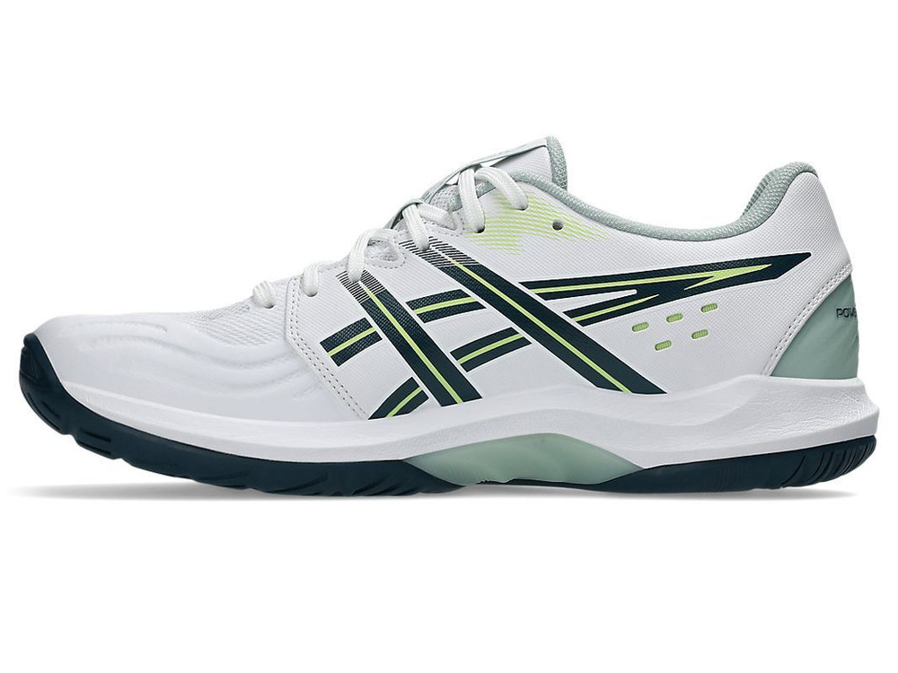 Мужские кроссовки для бадминтона/сквоша Asics Powerbreak FF - white/tranquil teal