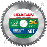 URAGAN Expert 150х20/16мм 48Т, диск пильный по дереву