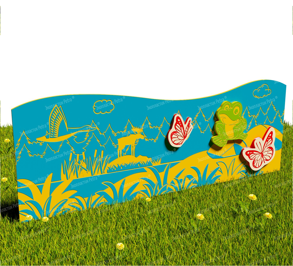 Забор уличный из экопластика 3