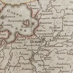 Генеральная карта Псковской Губернии, разделенной на пять провинций. 1773 год. Сочинена Я. Ф. Шмидто