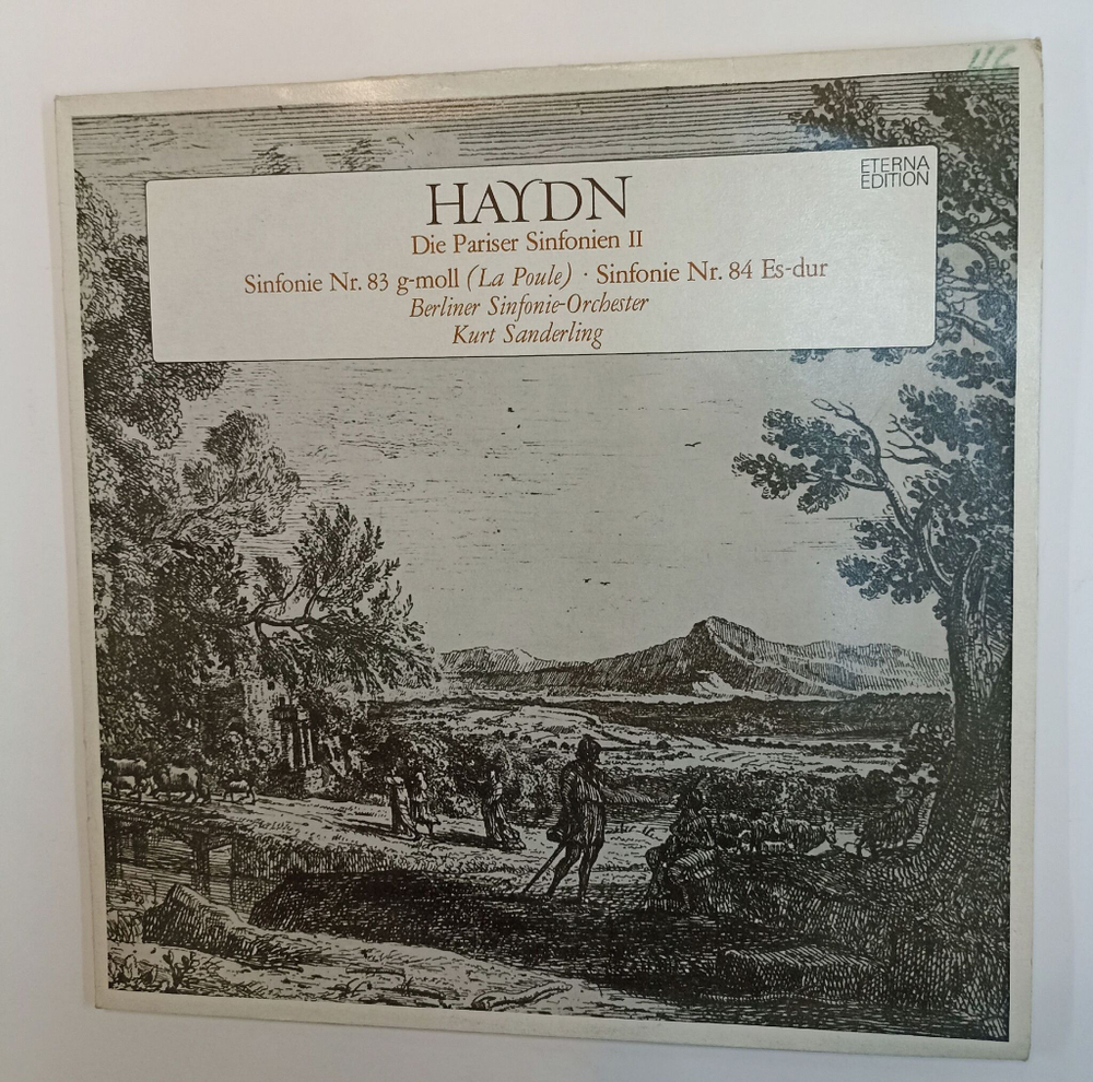 Винтажная виниловая пластинка LP Haydn Гайдн, Berliner Sinfonie Orchester, Kurt Sanderling Die Pariser Sinfonien II (GDR 1974)