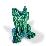 Дракончик-кенгуру, 3D фигурка, игрушка-антистресс, сине-зеленый, 8 см.